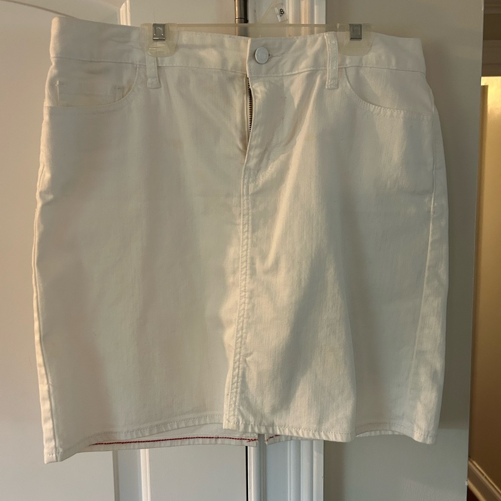 Tommy Hilfiger Cream Mini Pencil Skirt Casual